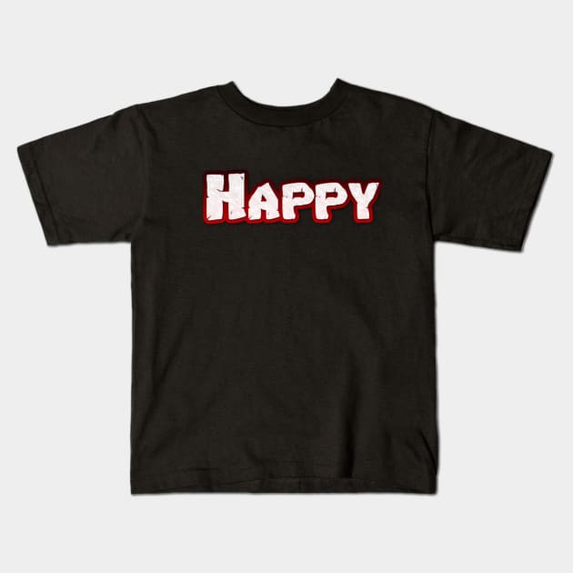 Happy Tshirt Designer Kids T-Shirt by Therain3401